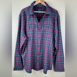 True Religion Long Sleeve Plaid Button Down Shirt. Slim. NWT. Size- 2XL